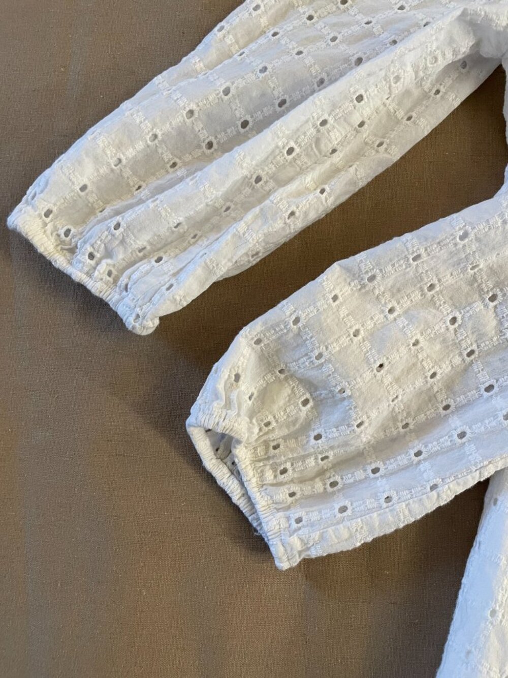 Anthropologie Dress Sz 8 White Eyelet BOHO Cottagecore Resortwear Beach Summer - Picture 7 of 12